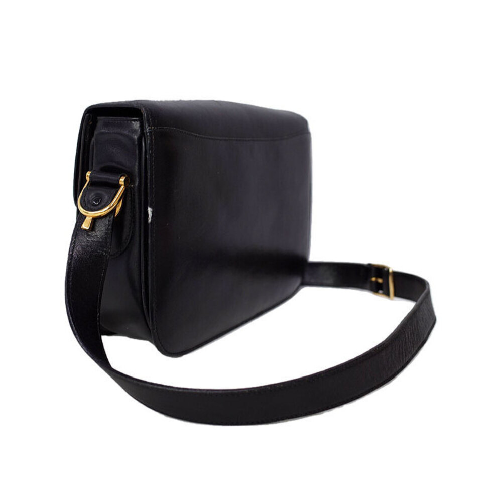 Celine black shoulder Horse leather Carriage bag